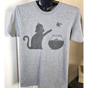 Women's Darth Vader Cat Force Goldfish T-shirt Size Small Very Cute‎ By Headline